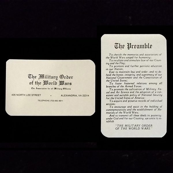 Preamble (wallet-size)