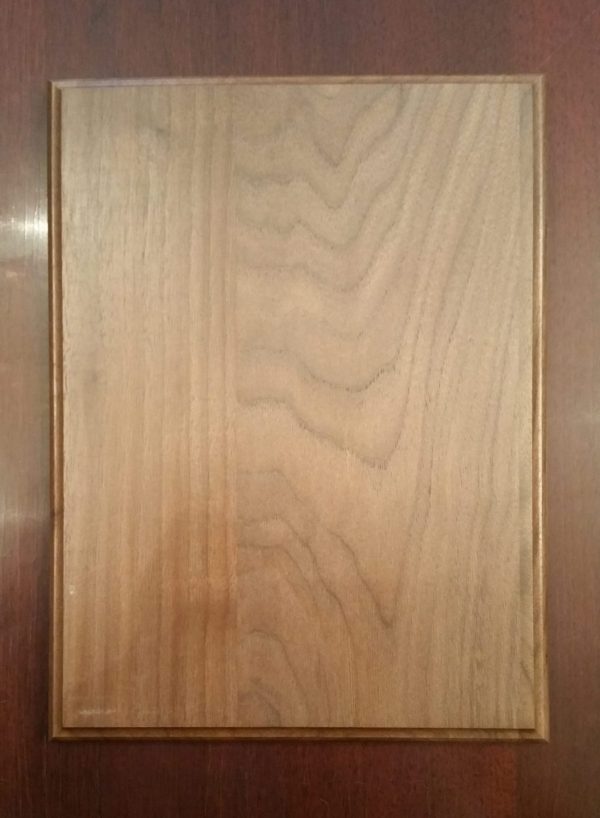 Rectangular Plaque, Large, Walnut, Beveled Edge, 9"W x12"W - Image 2