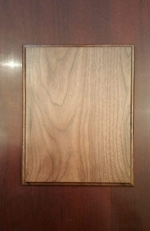 Rectangular Plaque, Small, Walnut, Beveled Edge, 8"W x 10"H - Image 2