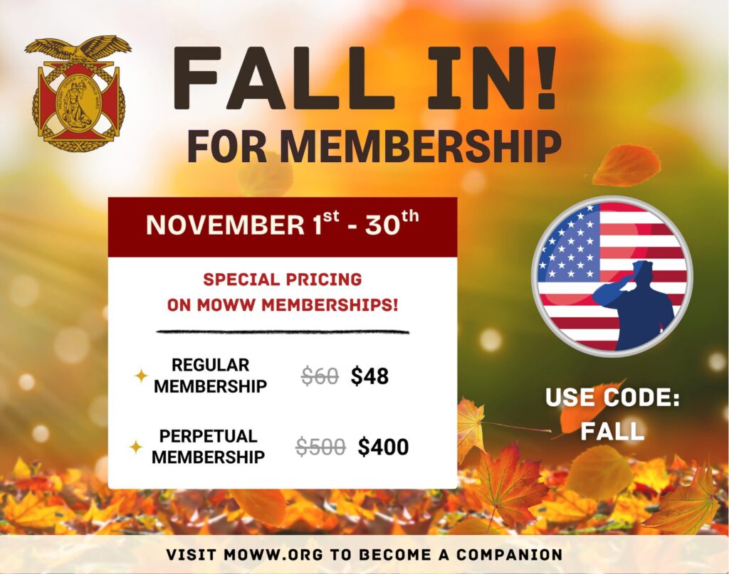 ANNOUNCING MOWW FALL IN FOR MEMBERSHIP DRIVE!